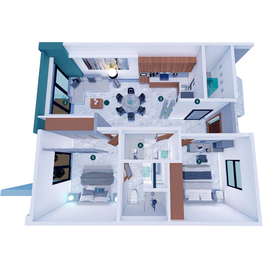 Coral Model Floorplan
